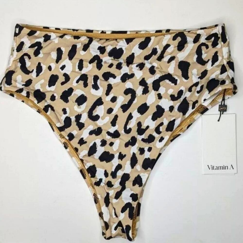 Vitamin A Barcelona Bikini Bottoms, Wildcat, Women's 10 (Large)